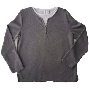 Hasting & Lisa Women’s Gray/What Top Size M